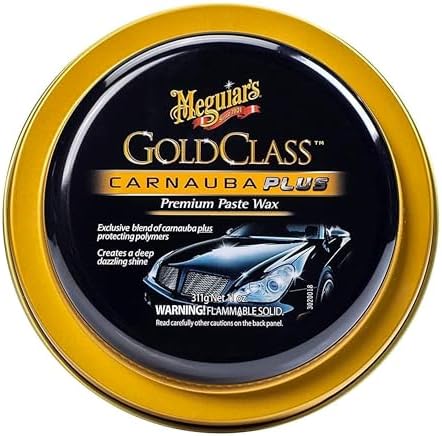 Meguiar's G7014J Gold Class Carnauba Plus Premium Paste Wax, Creates a Deep Dazzling Shine - 11 Oz Container