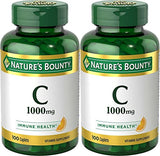 Nature's Bounty Vitamin C Pills and Supplement, Supports Immune Health, 1000mg,100 Count (Pack of 2)