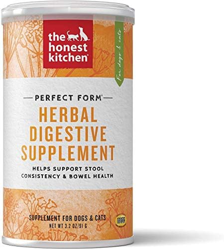 The Honest Kitchen Human Grade Perfect Form Herbal Digestive Supplement for Dogs & Cats, 3.2 Ounces