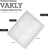 Combine Abdominal Pads - ABD Pads 8’’x10’’ - High Absorbency Sterile Individually Wrapped - Medical Tape NOT Included- [4 Packs of 18] - for Heavy-Draining, Trauma and First Aid Wound Dressing