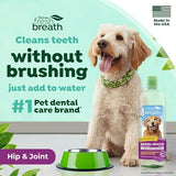 TropiClean Fresh Breath Plus Glucosamine for Hips & Joints | Dog Oral Care Water Additive | Dog Breath Freshener Additive for Dental Health | VOHC Certified | Made in the USA | 33.8 oz