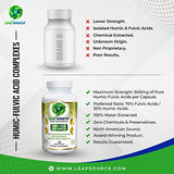 LeafSource Humic Fulvic Acid 120 vcap 77 Trace Minerals Electrolytes Pre & Probiotics Vitamins Superior Humic to Fulvic Ratio More Energy Better Gut Health Joint Health Hydration Nutrient Absorption