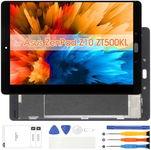 Screen Replacement for Asus ZenPad Z10 ZT500KL P001, LCD Display Digitizer Touch Screen Panel for Asus ZenPad Z500KL Full Assembly with Repair Kits(Black,9.7 inch)