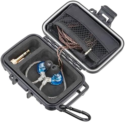 New in Ear Monitor Hard Case - IEM, in Ears, Headphones, Earphones, Earbuds. Suitable for KZ ZS10/ZS10 Pro/ZSN/ZST/ZEX/AS10/AS16/ZSN Pro X/YINYOO CCZ Melody - GIGCASE® (Small)
