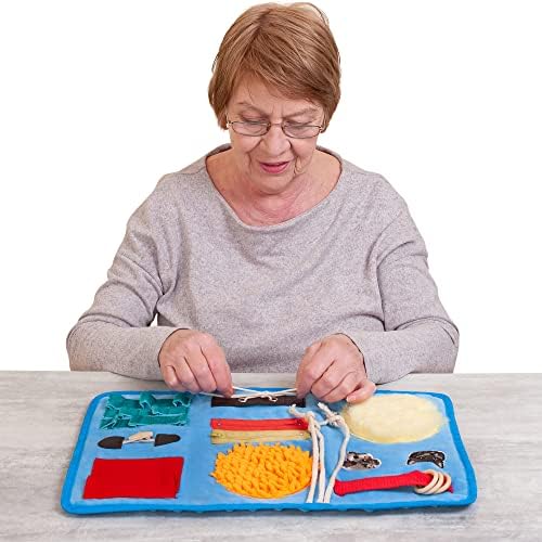 ODOXIA Fidget Blanket for Dementia | Calming & Comforting Dementia Activities for Seniors | Dementia Products for Elderly | Sensory Blanket | Helps with Alzheimer’s, Dementia, Asperger’s, Autism