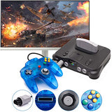 KIWITATA Classic N64 Controller, Retro N64 Wired Game Pad Joystick Remote Controller for N64 System Video Games Console Clear Blue