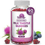 Milk Thistle Gummies- Naturally Flavored, Sugar-Free Milk Thistle 1000mg Extract – Liver Detox, Support, Renew Cleanse. Delicious Alternative to Milk-Thistle Capsules, Power, or Tea - 90 Count