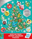 Ceaco - Disney's 100th Anniversary – Mickey And Friends – 12 Days Of Christmas Advent Calendar Puzzles – Eleven 100 Piece Mini Ornament Jigsaw Puzzles And One 300 Piece Christmas Tree Jigsaw Puzzle – 1,400 Total Pieces