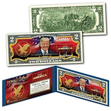 Donald Trump 45th President Save America Official Uncirculated Two Dollar Bill Special Edition Collectible Display Holder and Certificate