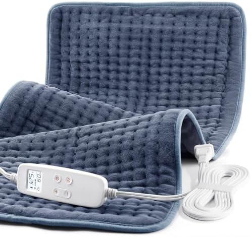 Heating Pad for Back Pain Relief, Extra Large 33 x 17 inches, Portable Heating Pad for Shoulder, Neck, Cramp, Menstrual Pain, with Upgraded 6 Timer and 6 Temperature Controller