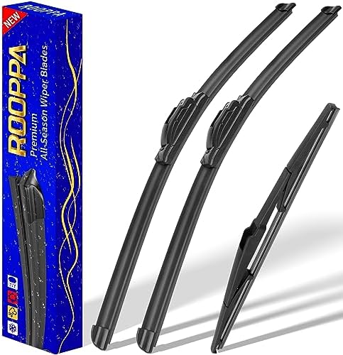 3 wipers Replacement for 2014-2021 Jeep Cherokee, Windshield Wiper Blades Original Equipment Replacement - 26"/18"/14" (Set of 3) U/J HOOK