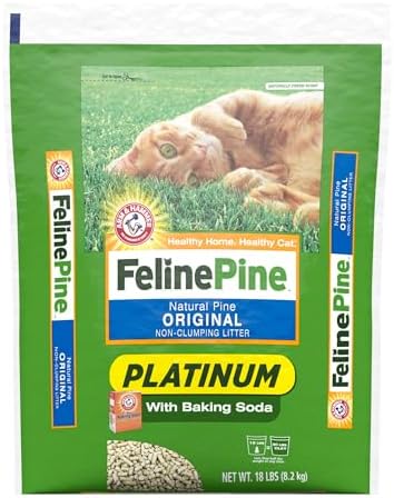 Feline Pine Platinum Non-Clumping Cat Litter 18lb.