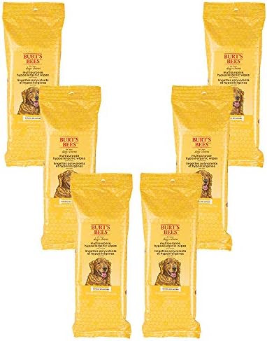 Burt's Bees for Pets Multipurpose Grooming Wipes - All-Purpose Cleaning & Grooming for Dogs - Cruelty-Free, 50 Count (6 Pack)