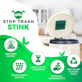 Trash Ninja Trash Can Deodorizer and Odor Eliminator (2 Pack) for Indoor Trash Cans Up to 10 Gallons, Made with Natural Activated Carbon - Lasts Up to 3 Months - Garbage Can Deodorizer to Control Odor