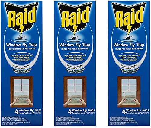 Raid Window Fly Trap, 4 Count (Pack of 3)