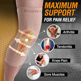 Doc Miller 2 Pack Knee Compression Sleeve Brace for Men & Women - Best Support for Gym Workout, Running, Sports, ACL, Meniscus Tear, Arthritis, Joint Pain Relief & Injury Recovery