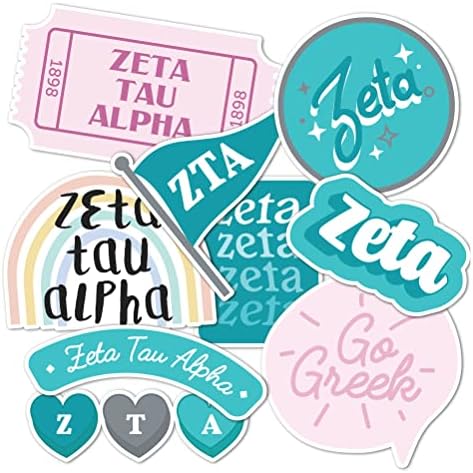 Desert Cactus Zeta Tau Alpha Sticker Decal Laptop Water Bottle Car (Cute Sheet)