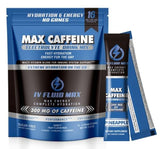 IV FLUID MAX - Hydration Acceleration - 300 mg Caffeine - Electrolyte + Energy Drink Mix - Preworkout/Recovery Drink