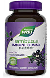 Nature's Way Sambucus Elderberry with Vitamin C and Zinc, 120 Gummies, Daily Immune Support for Kids and Adults*, with Vitamin C, Vitamin D3, Zinc, Gluten Free