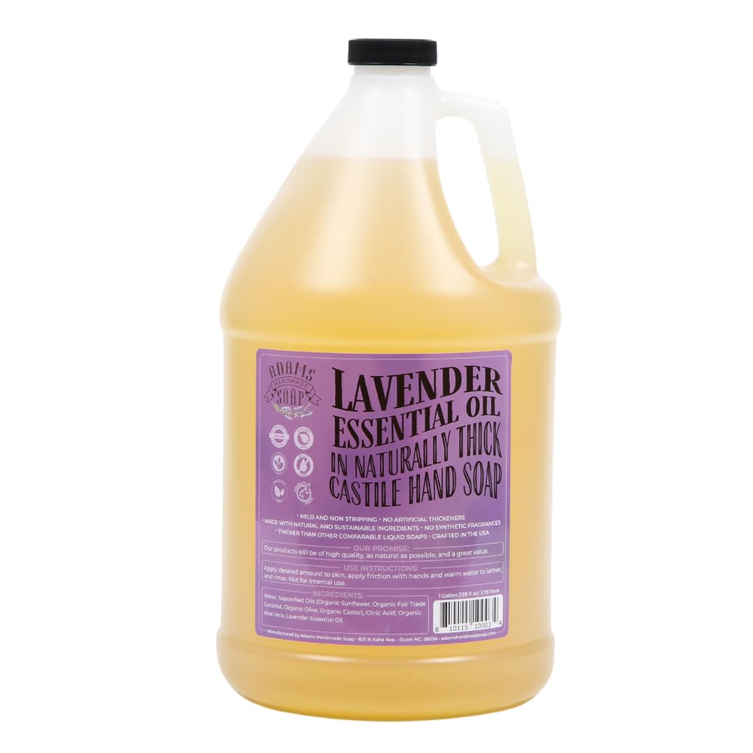 Adams Handmade Soap Thick Organic Castile Liquid Hand Soap 1 Gallon Re