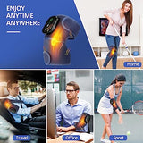 Knee Massager with Heat and Vibration, Heated Shoulder Brace Elbow Wrap, Knee Heating Pad for Arthritis (Pack of 1 Blue)