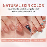 BTArtbox Extra Short Gel Nail Tips - Fall Almond Oval Press on Nails Natural XCOATTIPS Pre-applied Tip Primer, Stronger Adhesion Soak Off Fake Nails for Halloween Christmas Gift