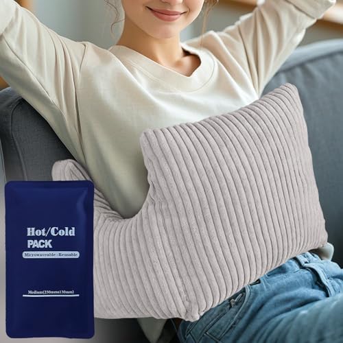 Hysterectomy Recovery Pillow, Cotton Post-Surgery Cushion for Abdomen C-Section, Tummy Tuck Lumpectomy, Myomectomy Patients Must Haves, Abdominal Pillow with Gel Pack