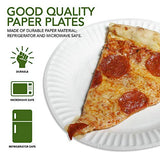 Stock Your Home 9-Inch Paper Plates Uncoated, Everyday Disposable Plates 9" Paper Plate Bulk, White, 300 Count