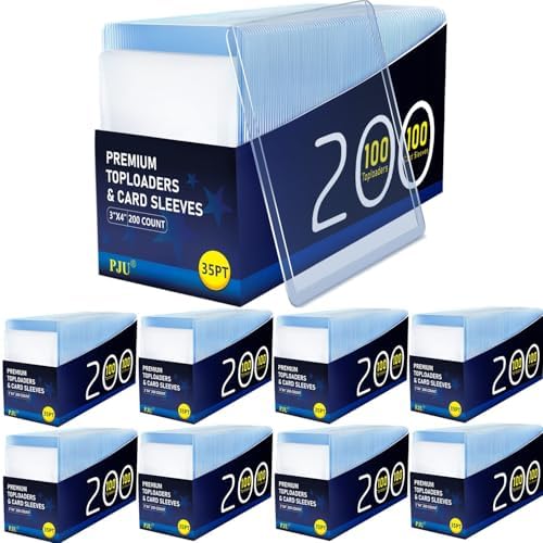 2000 Card Sleeves Top Loads for Cards, 3"x4" Baseball Card Protectors Hard Plastic, Toploads for Card, Hard Card Sleeves,Sports Card Holder for Trading Card(1000 Hard Card Sleeves + 1000 Soft Sleeves)