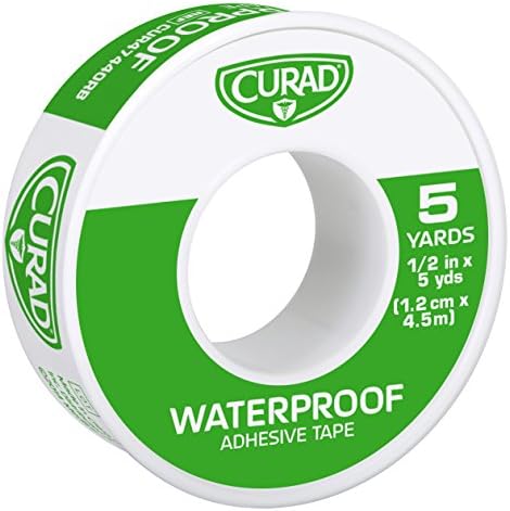 Curad Waterproof First-Aid Tape, 1/2 x 5 Yards, (Pack of 6)
