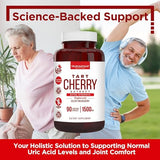 Truevantage Nutrition Tart Cherry Extract Capsules with Celery Seed Extract and Bilberry for Joint Support, Muscle Recovery, and Uric Acid Flush Support, Made in The USA - 90 Tart Cherry Capsules