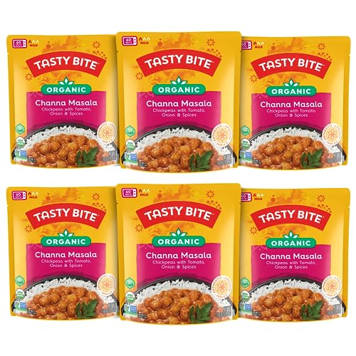 Tasty Bite Organic Channa Masala, 10 Ounce, Pack of 6, Ready to Eat, Microwavable Entree, Vegan & Gluten Free