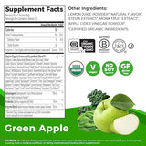 Orgain Supreme Greens Powder with 25 Organic Greens, 50 Superfoods, 1 Billion Probiotics, and Adaptogens, Vegan Greens for Gut Health and Immune Support, 1.5 Servings of Fruit and Veggies, Green Apple