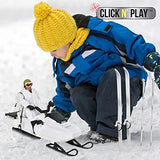 Click N' Play Action Figure Military Snowmobile 15 Piece Set, Military Action Figures and Army Toys for Boys 8-12