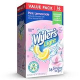 Wyler's Light Singles To Go Powder Packets, Water Drink Mix, Pink Lemonade, 16 Count, 6 Boxes (96 Single Servings)