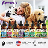 Vetflix Cranberry Dog & Cat UTI Treatment - Best UTI for Pets - Made in USA - Dog & Cat Kidney Support - Cat Bladder Drops - Pet Immune Health Supplement - Marshmallow, Dandelion Root, Pumpkin Seed