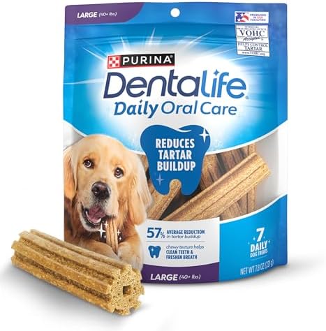 Purina Dentalife Daily Oral Care Chicken Flavor Large Breed Dog Dental Chews - 7 ct. Pouch