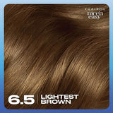 Clairol Nice'n Easy Permanent Hair Dye, 6.5 Lightest Brown Hair Color, Pack of 3