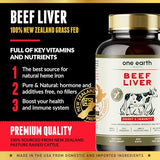 One Earth Health Beef Liver Capsules. 100% Grass Fed New Zealand Beef Liver. Pasture Raised. GMO and Filler Free. 200 Capsules (3,000mg Serving)