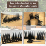 Bird Spikes 4 Inch High， Pigeon Outdoor Deterrent Spikes, Used to Keep Cats Small to Medium Sized Birds Away. Bird Plastic Fence Spikes for Railing and Roof.Away Covers 10.7 Feet(325cm), Black