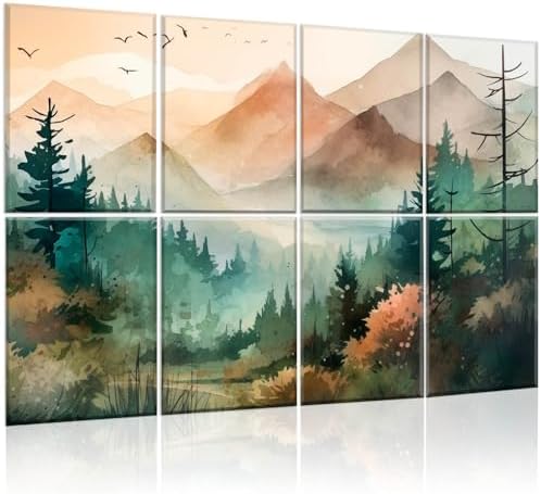 8 Pack Art Acoustic Panels Soundproof Wall Panels, Decorative Sound Dampening Panels Self Adhesive Sound Absorbing Panels for Home Office Gaming Room, 48X32Inches