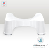 Squatty Potty The Original Bathroom Toilet Stool Height, White, 9 Inch (Pack of 1)