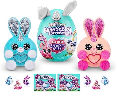 Rainbocorns Bunnycorn Surprise Series 2 (2 Pack) by ZURU Rabbit Bunny Plush Toy Girls Gift Idea (Randomized Non Duplicate)