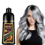 Fvquhvo Instant Silver Gray Hair Color Shampoo,Hair Dye Shampoo 3 in 1 for Women Men,Long Lasting Silver Hair Shampoo,Shampoo Hair Dye Colors in Minutes,Silver Hair Color Easy to Use