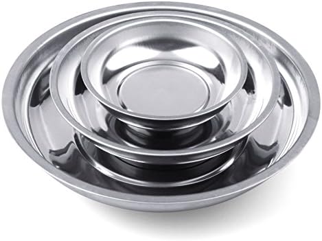 HORUSDY Magnetic Tray | 3-Piece | Round Magnetic Parts Tray | 3 Inch 4 Inch 6 Inch Magnetic Tray for Mechanic's | Stainless Steel