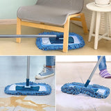 TrueYee Dust Mop for Hardwood Floors with 57" Long Handle Wet & Dry Mops for Catching Pet Hair and Dust Bunny Microfiber Flat Mops for Vinyl, Wood, Tile, Laminate Flooring