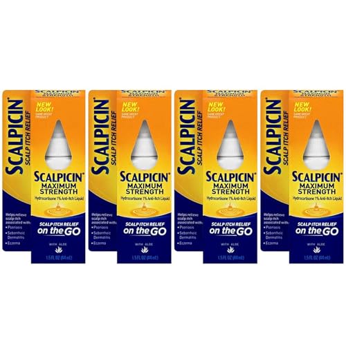 Scalpicin Max Strength Scalp Itch Treatment, 1.5 Ounce (Pack of 4)