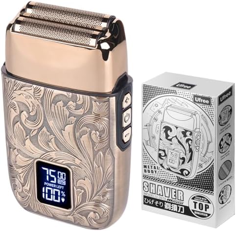 Ufree Close Shave Electric Foil Shavers for Men, 3-Speed Electric Razor and Head Shavers for Bald Men, Face Shaving Beard Trimmer with LCD Display, Gifts for Men