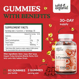 L-Tyrosine Gummies 1000mg - Nootropics Brain Support Supplement Gummy - Mood Boost, Neuro Health, Memory & Focus Supplement - Stress Support - 60 Chewables