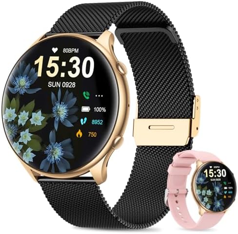 Watches for Women with Menstrual Cycle Tracker, 1.39” HD Smart Watch, Heart Rate/Sleep Monitor, IP67 Waterproof, Women’s Watch Fitness Tracker Compatible with iOS Android